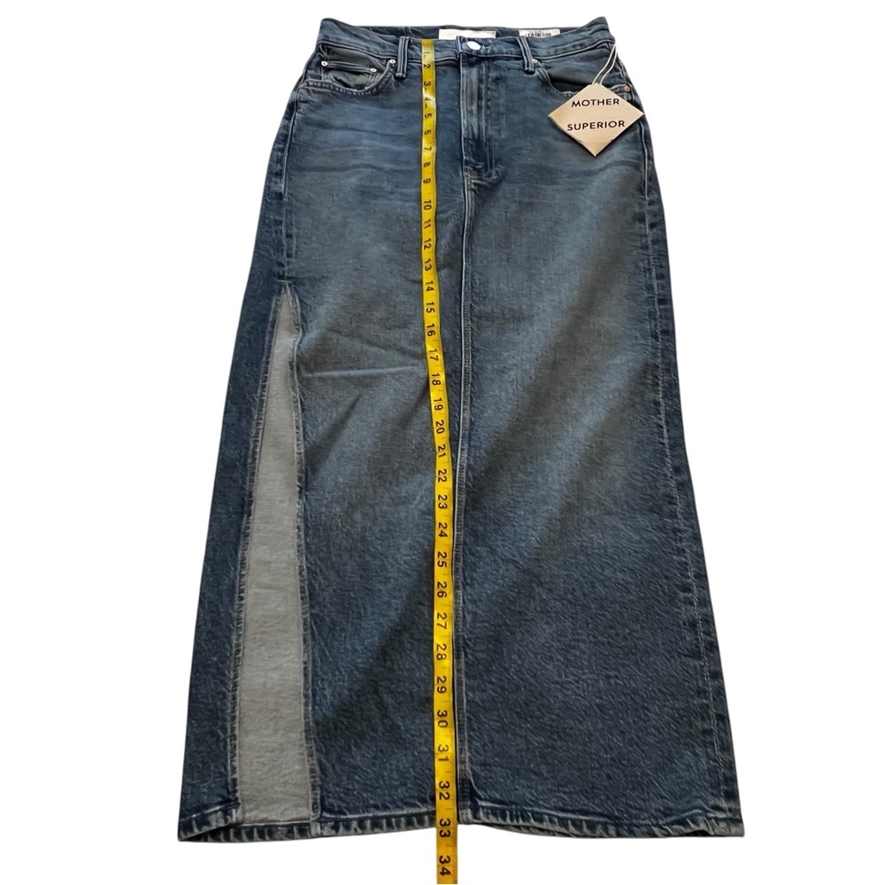 NWT Mother Superior The Split Second Skirt in Strike A Pose Midi Slit High Rise - Picture 7 of 15